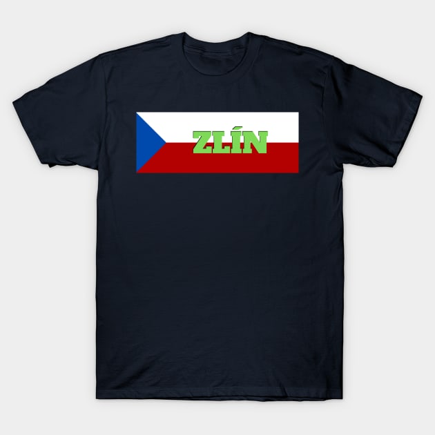 Zlín City in Czech Republic Flag T-Shirt by aybe7elf